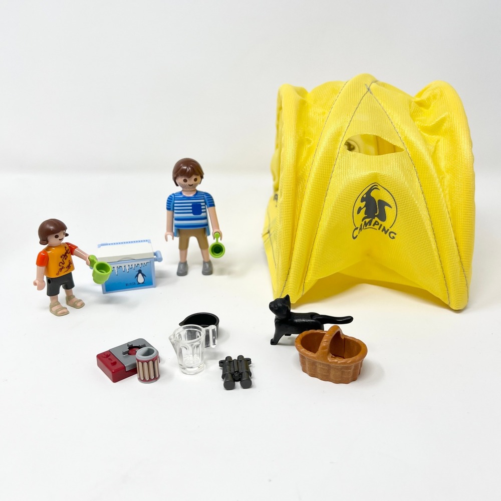 Playmobil 5435 set of Yellow Camping Fabric Family-Size Tent & Accessories Parts